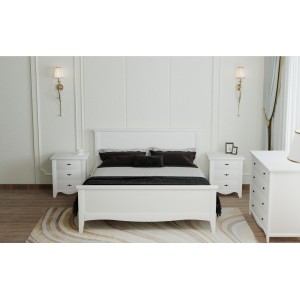 Кровать деревянная Рим 140х200 (белая) Artwood